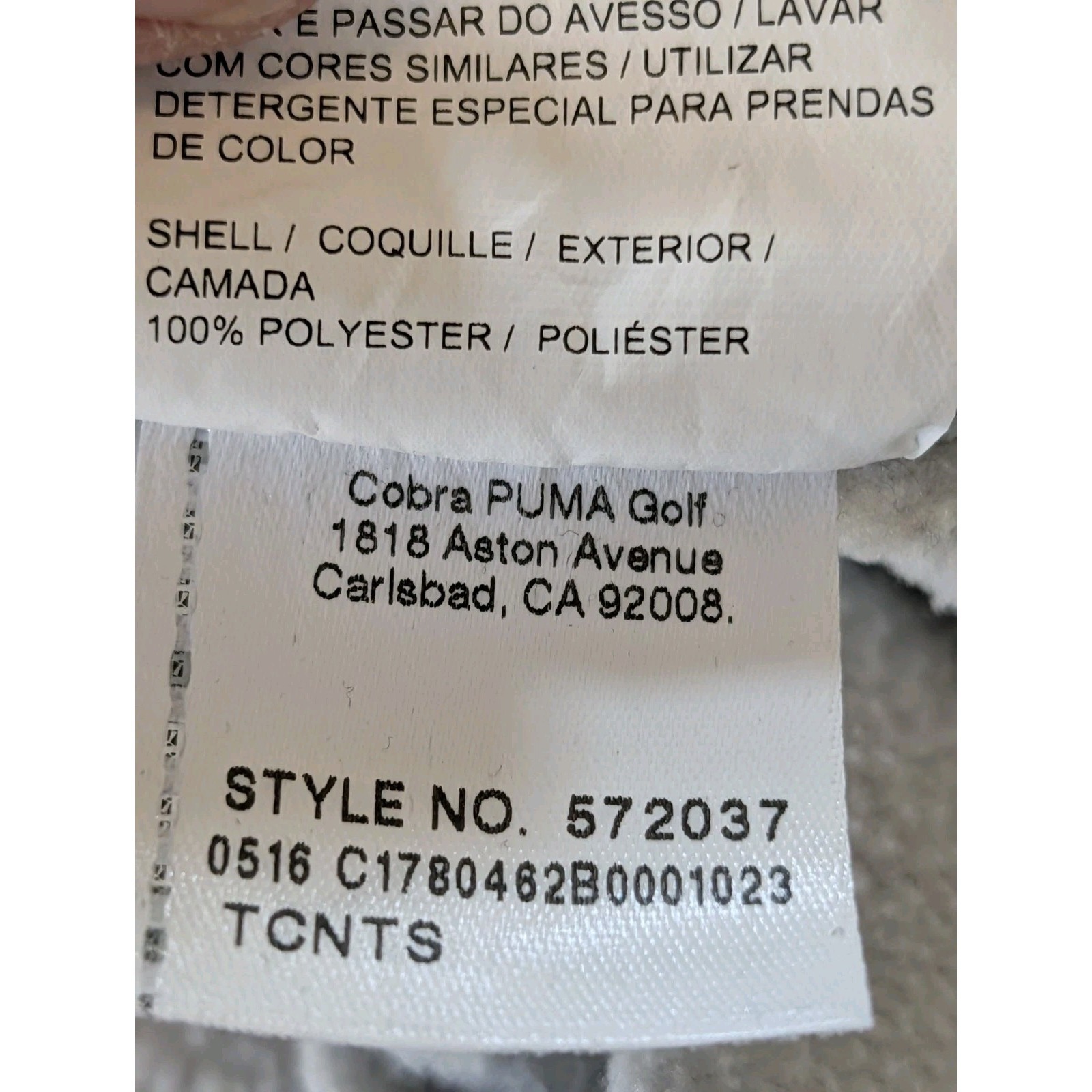 Puma Golf Mens Lg 1/4 Zip Pullover Fleece Lined Grey Long Sleeve — image 7 of 8